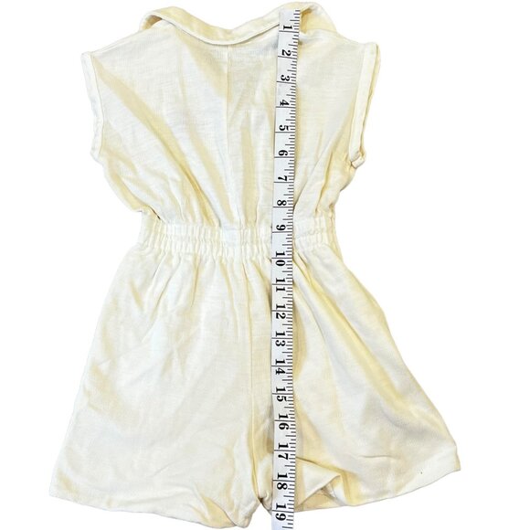 Vintage Girls Ivory Shorts Romper Red & Blue Crest Zip Front - Picture 8 of 9